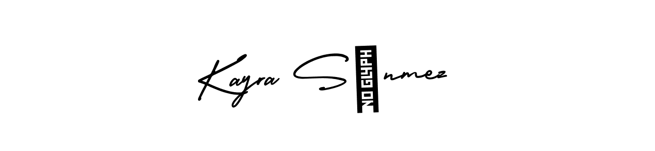 Design your own signature with our free online signature maker. With this signature software, you can create a handwritten (AmerikaSignatureDemo-Regular) signature for name Kayra SÖnmez. Kayra SÖnmez signature style 3 images and pictures png