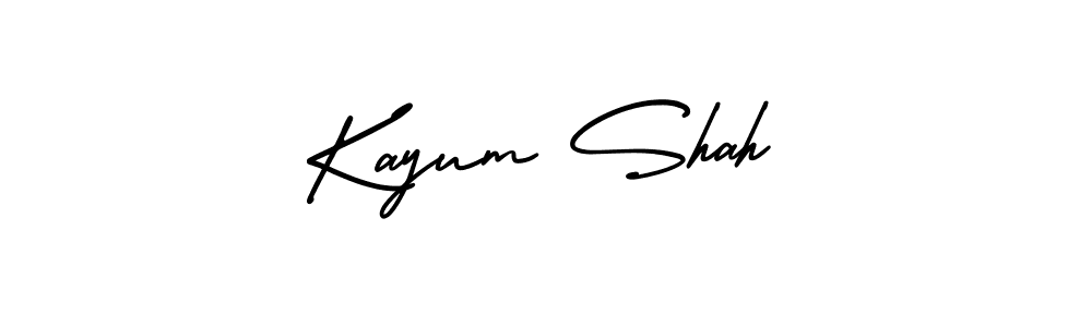 if you are searching for the best signature style for your name Kayum Shah. so please give up your signature search. here we have designed multiple signature styles  using AmerikaSignatureDemo-Regular. Kayum Shah signature style 3 images and pictures png