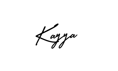 The best way (AmerikaSignatureDemo-Regular) to make a short signature is to pick only two or three words in your name. The name Kayya include a total of six letters. For converting this name. Kayya signature style 3 images and pictures png