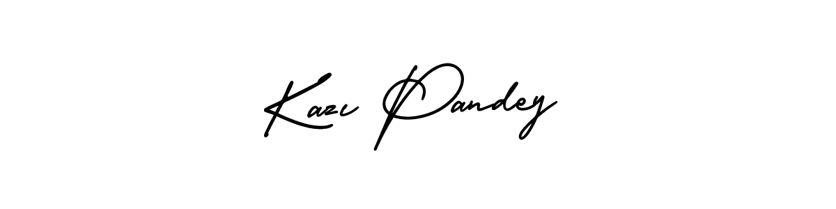 Make a short Kazı Pandey signature style. Manage your documents anywhere anytime using AmerikaSignatureDemo-Regular. Create and add eSignatures, submit forms, share and send files easily. Kazı Pandey signature style 3 images and pictures png