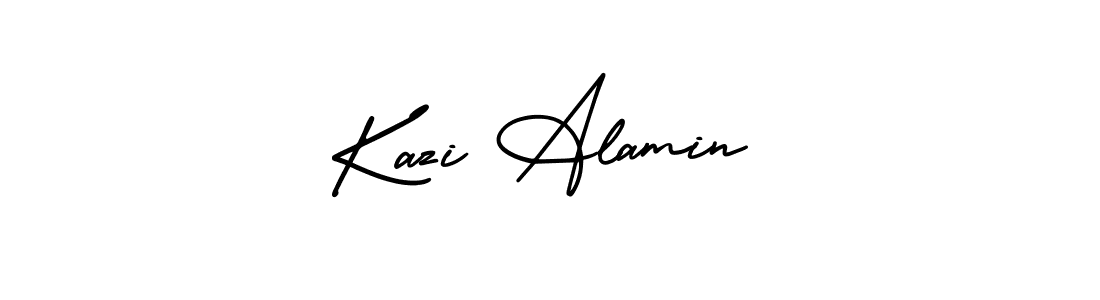 Design your own signature with our free online signature maker. With this signature software, you can create a handwritten (AmerikaSignatureDemo-Regular) signature for name Kazi Alamin. Kazi Alamin signature style 3 images and pictures png
