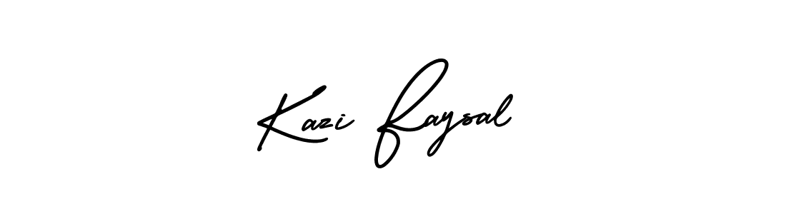 How to make Kazi Faysal name signature. Use AmerikaSignatureDemo-Regular style for creating short signs online. This is the latest handwritten sign. Kazi Faysal signature style 3 images and pictures png