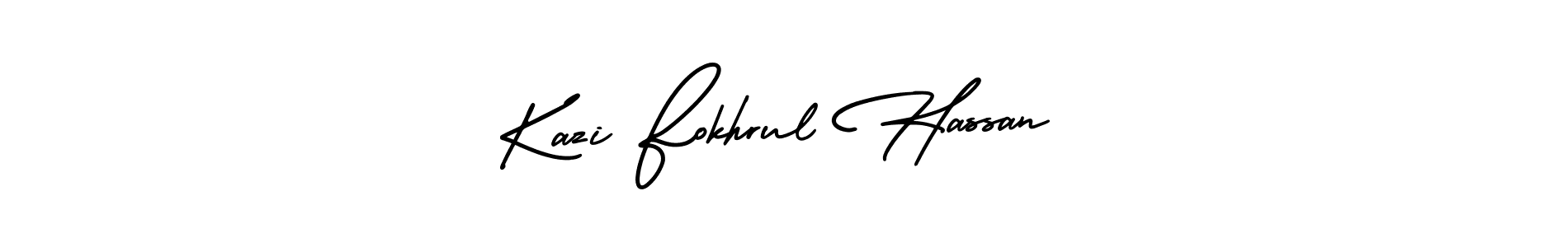 It looks lik you need a new signature style for name Kazi Fokhrul Hassan. Design unique handwritten (AmerikaSignatureDemo-Regular) signature with our free signature maker in just a few clicks. Kazi Fokhrul Hassan signature style 3 images and pictures png