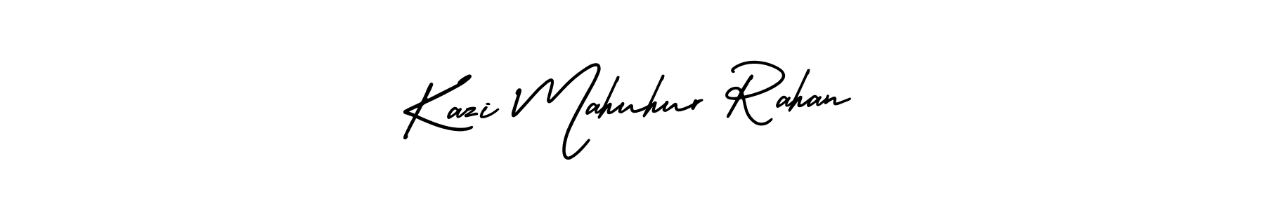Use a signature maker to create a handwritten signature online. With this signature software, you can design (AmerikaSignatureDemo-Regular) your own signature for name Kazi Mahuhur Rahan. Kazi Mahuhur Rahan signature style 3 images and pictures png