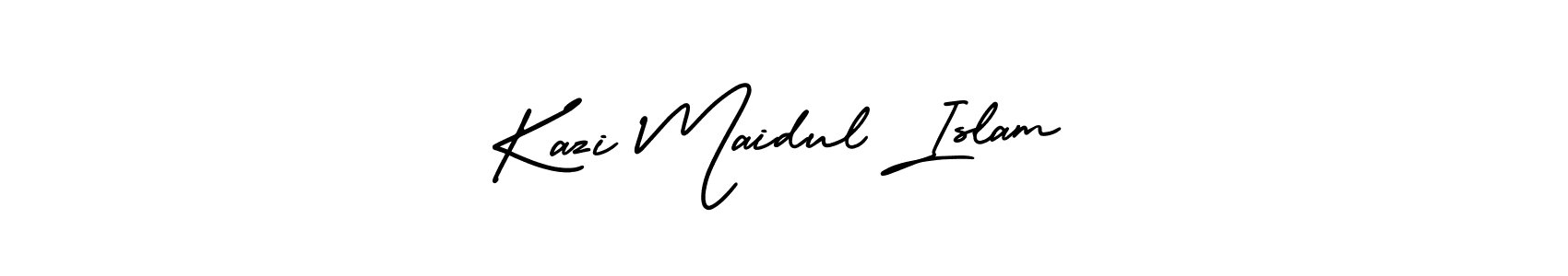 This is the best signature style for the Kazi Maidul Islam name. Also you like these signature font (AmerikaSignatureDemo-Regular). Mix name signature. Kazi Maidul Islam signature style 3 images and pictures png