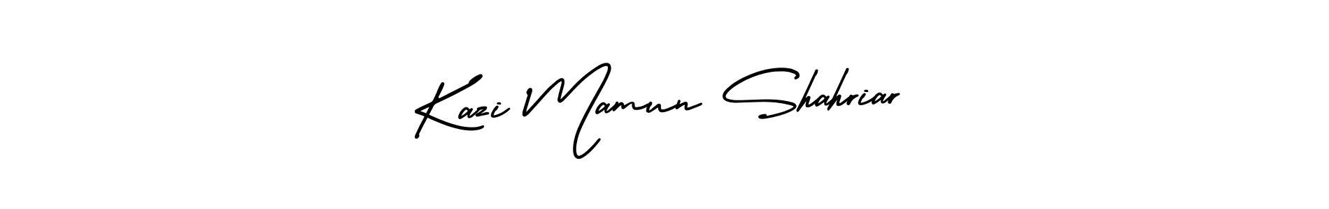Also You can easily find your signature by using the search form. We will create Kazi Mamun Shahriar name handwritten signature images for you free of cost using AmerikaSignatureDemo-Regular sign style. Kazi Mamun Shahriar signature style 3 images and pictures png