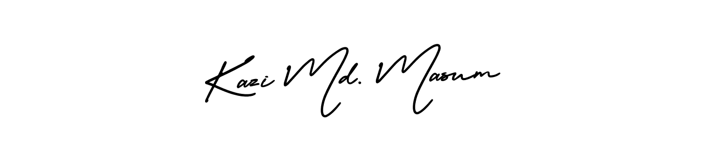 It looks lik you need a new signature style for name Kazi Md. Masum. Design unique handwritten (AmerikaSignatureDemo-Regular) signature with our free signature maker in just a few clicks. Kazi Md. Masum signature style 3 images and pictures png