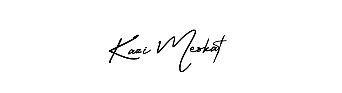 if you are searching for the best signature style for your name Kazi Meskat. so please give up your signature search. here we have designed multiple signature styles  using AmerikaSignatureDemo-Regular. Kazi Meskat signature style 3 images and pictures png