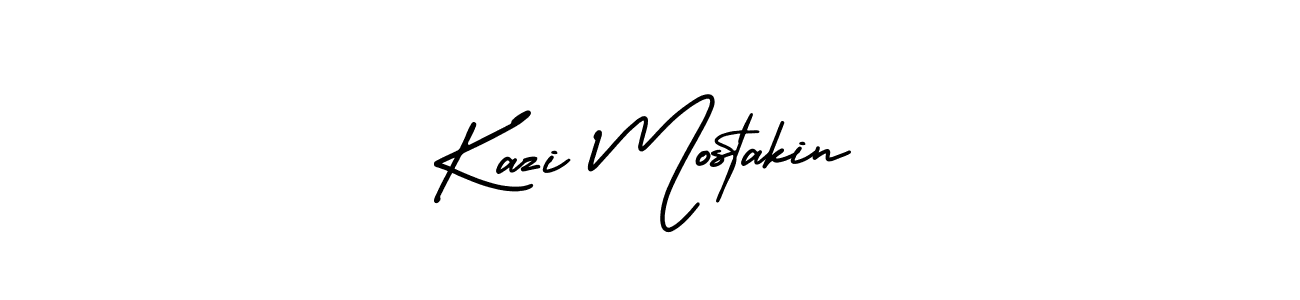 How to Draw Kazi Mostakin signature style? AmerikaSignatureDemo-Regular is a latest design signature styles for name Kazi Mostakin. Kazi Mostakin signature style 3 images and pictures png