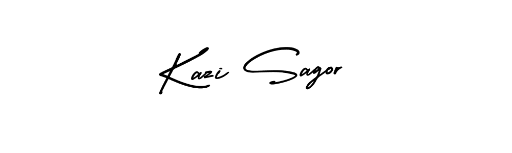 Kazi Sagor stylish signature style. Best Handwritten Sign (AmerikaSignatureDemo-Regular) for my name. Handwritten Signature Collection Ideas for my name Kazi Sagor. Kazi Sagor signature style 3 images and pictures png