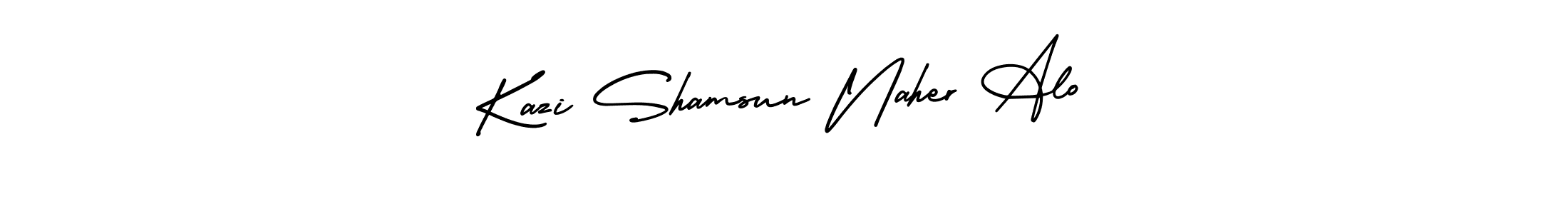Similarly AmerikaSignatureDemo-Regular is the best handwritten signature design. Signature creator online .You can use it as an online autograph creator for name Kazi Shamsun Naher Alo. Kazi Shamsun Naher Alo signature style 3 images and pictures png