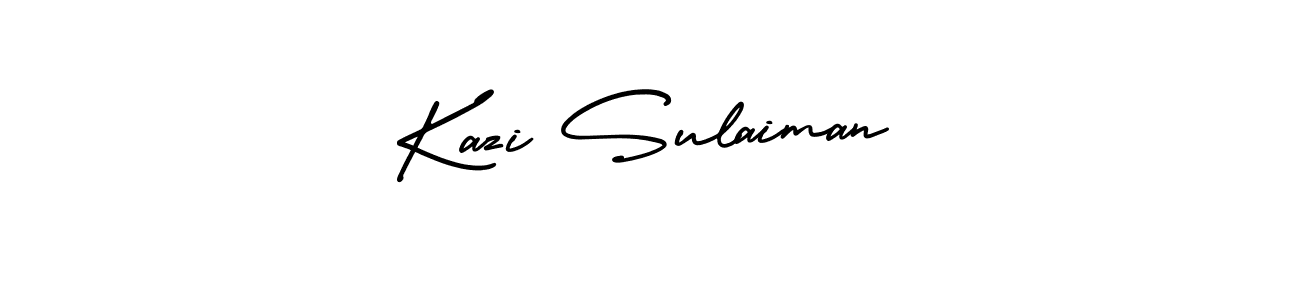 How to Draw Kazi Sulaiman signature style? AmerikaSignatureDemo-Regular is a latest design signature styles for name Kazi Sulaiman. Kazi Sulaiman signature style 3 images and pictures png