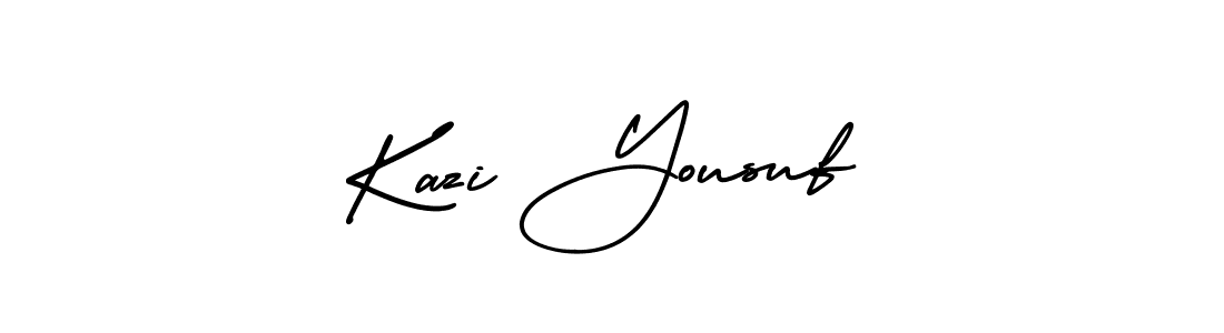 How to Draw Kazi Yousuf signature style? AmerikaSignatureDemo-Regular is a latest design signature styles for name Kazi Yousuf. Kazi Yousuf signature style 3 images and pictures png