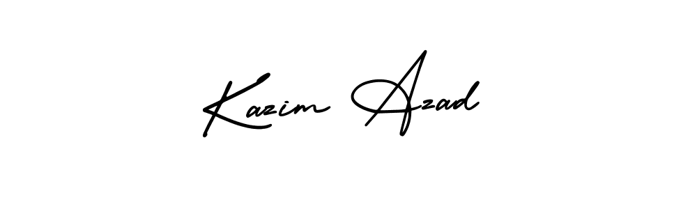 How to make Kazim Azad name signature. Use AmerikaSignatureDemo-Regular style for creating short signs online. This is the latest handwritten sign. Kazim Azad signature style 3 images and pictures png