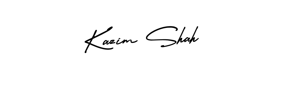 Make a beautiful signature design for name Kazim Shah. With this signature (AmerikaSignatureDemo-Regular) style, you can create a handwritten signature for free. Kazim Shah signature style 3 images and pictures png