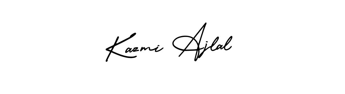 AmerikaSignatureDemo-Regular is a professional signature style that is perfect for those who want to add a touch of class to their signature. It is also a great choice for those who want to make their signature more unique. Get Kazmi Ajlal name to fancy signature for free. Kazmi Ajlal signature style 3 images and pictures png