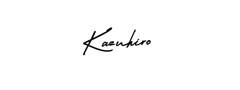 Design your own signature with our free online signature maker. With this signature software, you can create a handwritten (AmerikaSignatureDemo-Regular) signature for name Kazuhiro. Kazuhiro signature style 3 images and pictures png