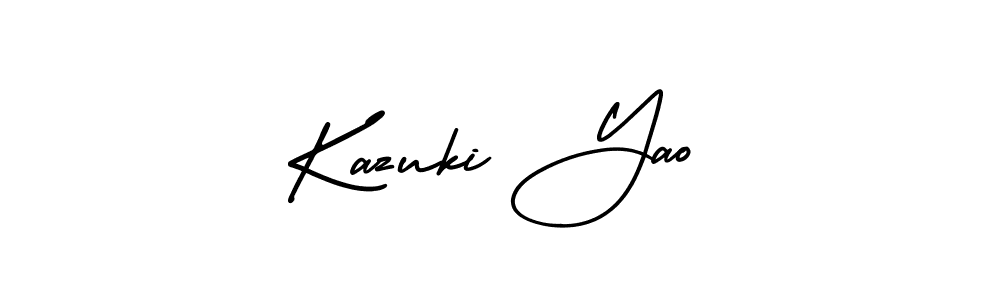 Kazuki Yao stylish signature style. Best Handwritten Sign (AmerikaSignatureDemo-Regular) for my name. Handwritten Signature Collection Ideas for my name Kazuki Yao. Kazuki Yao signature style 3 images and pictures png