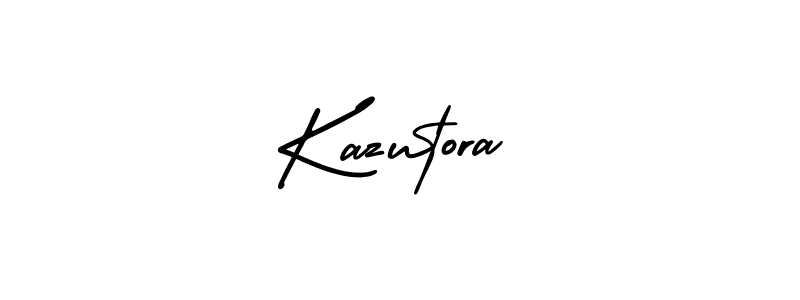 Make a beautiful signature design for name Kazutora. With this signature (AmerikaSignatureDemo-Regular) style, you can create a handwritten signature for free. Kazutora signature style 3 images and pictures png