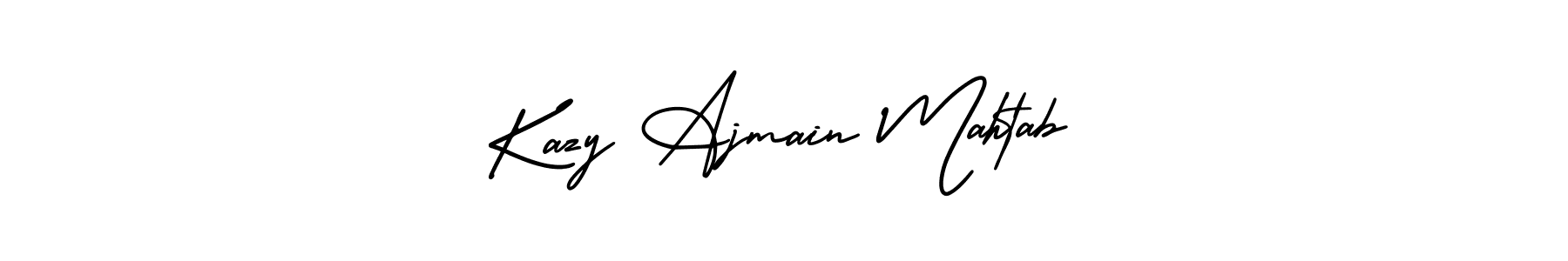 How to make Kazy Ajmain Mahtab signature? AmerikaSignatureDemo-Regular is a professional autograph style. Create handwritten signature for Kazy Ajmain Mahtab name. Kazy Ajmain Mahtab signature style 3 images and pictures png