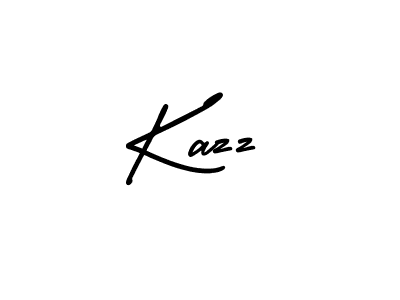 You should practise on your own different ways (AmerikaSignatureDemo-Regular) to write your name (Kazz) in signature. don't let someone else do it for you. Kazz signature style 3 images and pictures png