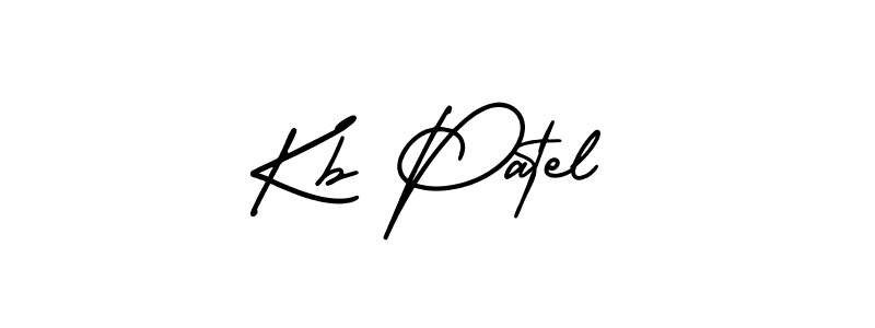 Create a beautiful signature design for name Kb Patel. With this signature (AmerikaSignatureDemo-Regular) fonts, you can make a handwritten signature for free. Kb Patel signature style 3 images and pictures png