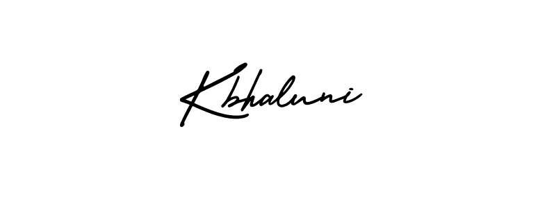 The best way (AmerikaSignatureDemo-Regular) to make a short signature is to pick only two or three words in your name. The name Kbhaluni include a total of six letters. For converting this name. Kbhaluni signature style 3 images and pictures png