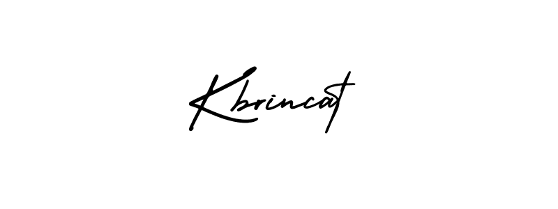 How to make Kbrincat name signature. Use AmerikaSignatureDemo-Regular style for creating short signs online. This is the latest handwritten sign. Kbrincat signature style 3 images and pictures png
