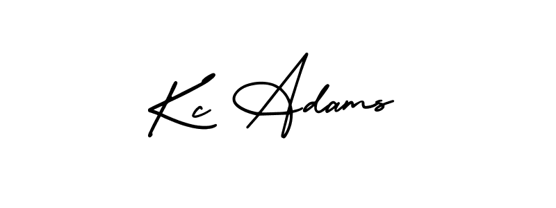 AmerikaSignatureDemo-Regular is a professional signature style that is perfect for those who want to add a touch of class to their signature. It is also a great choice for those who want to make their signature more unique. Get Kc Adams name to fancy signature for free. Kc Adams signature style 3 images and pictures png