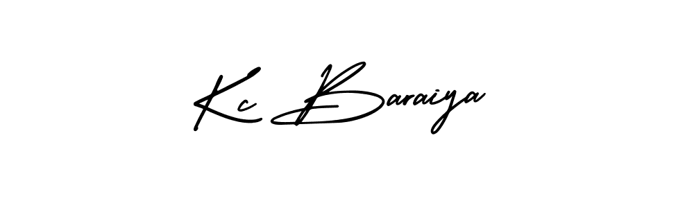 Design your own signature with our free online signature maker. With this signature software, you can create a handwritten (AmerikaSignatureDemo-Regular) signature for name Kc Baraiya. Kc Baraiya signature style 3 images and pictures png