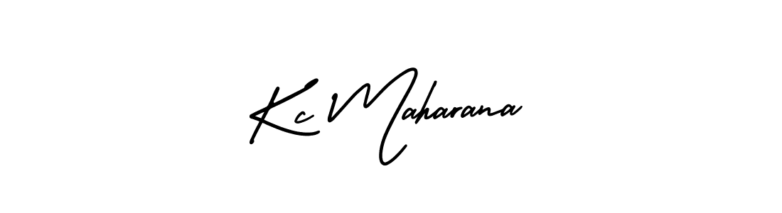 Design your own signature with our free online signature maker. With this signature software, you can create a handwritten (AmerikaSignatureDemo-Regular) signature for name Kc Maharana. Kc Maharana signature style 3 images and pictures png