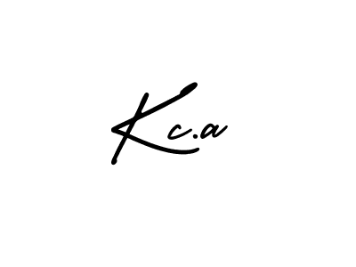 Create a beautiful signature design for name Kc.a. With this signature (AmerikaSignatureDemo-Regular) fonts, you can make a handwritten signature for free. Kc.a signature style 3 images and pictures png