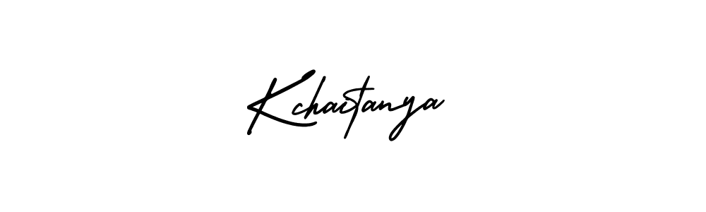 Kchaitanya stylish signature style. Best Handwritten Sign (AmerikaSignatureDemo-Regular) for my name. Handwritten Signature Collection Ideas for my name Kchaitanya. Kchaitanya signature style 3 images and pictures png