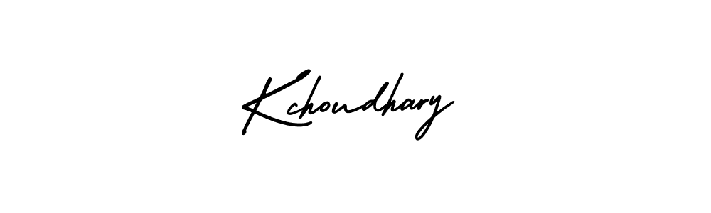 Use a signature maker to create a handwritten signature online. With this signature software, you can design (AmerikaSignatureDemo-Regular) your own signature for name Kchoudhary. Kchoudhary signature style 3 images and pictures png