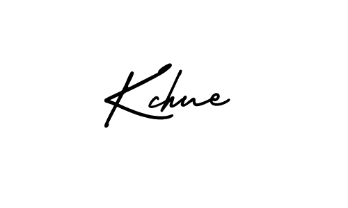 How to make Kchue name signature. Use AmerikaSignatureDemo-Regular style for creating short signs online. This is the latest handwritten sign. Kchue signature style 3 images and pictures png