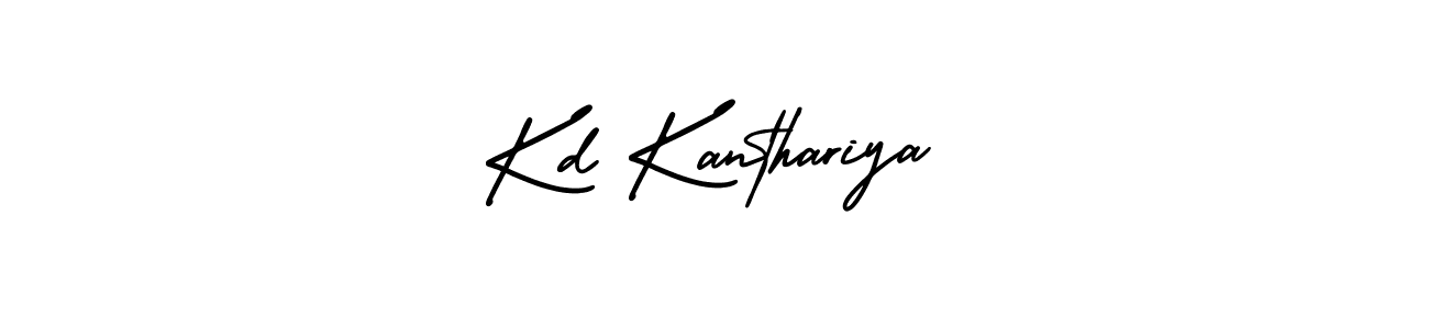 The best way (AmerikaSignatureDemo-Regular) to make a short signature is to pick only two or three words in your name. The name Kd Kanthariya include a total of six letters. For converting this name. Kd Kanthariya signature style 3 images and pictures png
