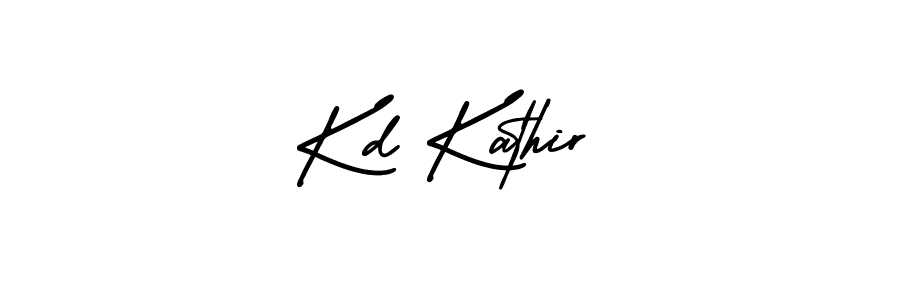 You should practise on your own different ways (AmerikaSignatureDemo-Regular) to write your name (Kd Kathir) in signature. don't let someone else do it for you. Kd Kathir signature style 3 images and pictures png