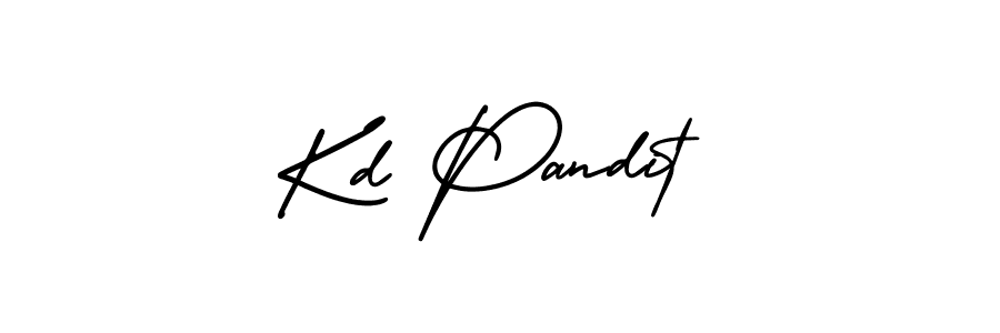 The best way (AmerikaSignatureDemo-Regular) to make a short signature is to pick only two or three words in your name. The name Kd Pandit include a total of six letters. For converting this name. Kd Pandit signature style 3 images and pictures png