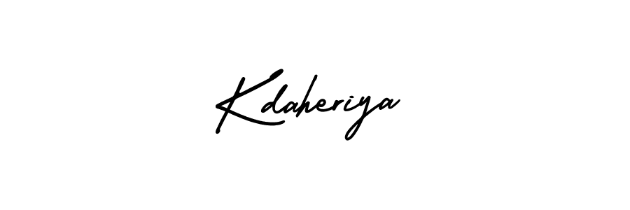 How to make Kdaheriya name signature. Use AmerikaSignatureDemo-Regular style for creating short signs online. This is the latest handwritten sign. Kdaheriya signature style 3 images and pictures png