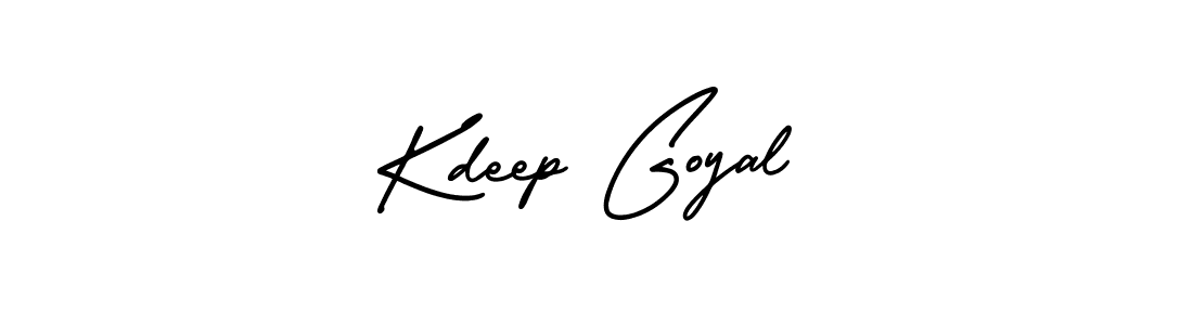 Kdeep Goyal stylish signature style. Best Handwritten Sign (AmerikaSignatureDemo-Regular) for my name. Handwritten Signature Collection Ideas for my name Kdeep Goyal. Kdeep Goyal signature style 3 images and pictures png