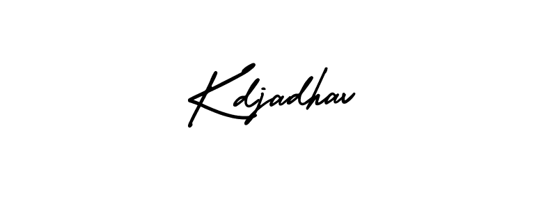 How to Draw Kdjadhav signature style? AmerikaSignatureDemo-Regular is a latest design signature styles for name Kdjadhav. Kdjadhav signature style 3 images and pictures png