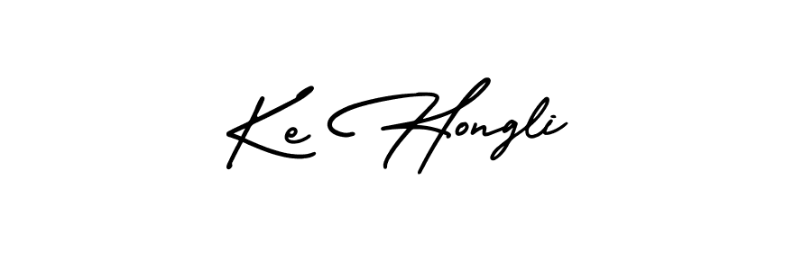 How to make Ke Hongli signature? AmerikaSignatureDemo-Regular is a professional autograph style. Create handwritten signature for Ke Hongli name. Ke Hongli signature style 3 images and pictures png