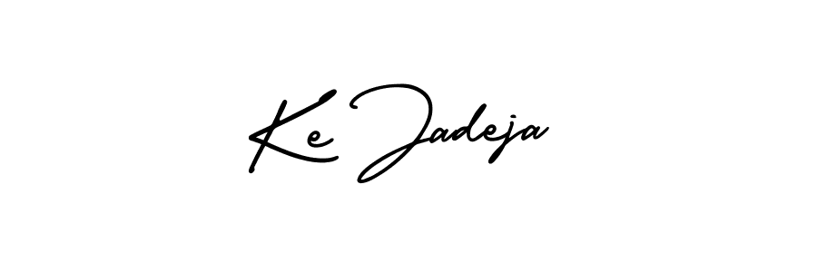 Make a beautiful signature design for name Ke Jadeja. With this signature (AmerikaSignatureDemo-Regular) style, you can create a handwritten signature for free. Ke Jadeja signature style 3 images and pictures png