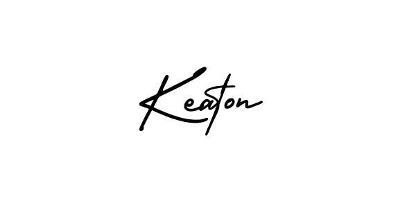 Keaton stylish signature style. Best Handwritten Sign (AmerikaSignatureDemo-Regular) for my name. Handwritten Signature Collection Ideas for my name Keaton. Keaton signature style 3 images and pictures png