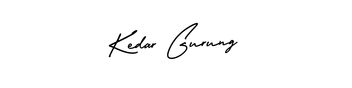 Design your own signature with our free online signature maker. With this signature software, you can create a handwritten (AmerikaSignatureDemo-Regular) signature for name Kedar Gurung. Kedar Gurung signature style 3 images and pictures png