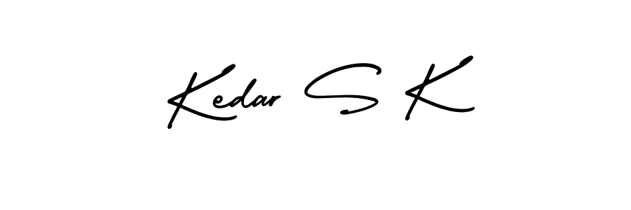 Make a beautiful signature design for name Kedar S K. With this signature (AmerikaSignatureDemo-Regular) style, you can create a handwritten signature for free. Kedar S K signature style 3 images and pictures png
