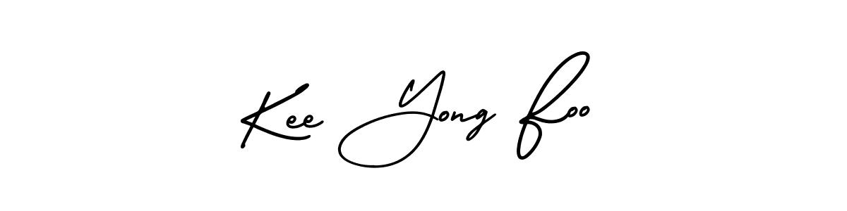 The best way (AmerikaSignatureDemo-Regular) to make a short signature is to pick only two or three words in your name. The name Kee Yong Foo include a total of six letters. For converting this name. Kee Yong Foo signature style 3 images and pictures png