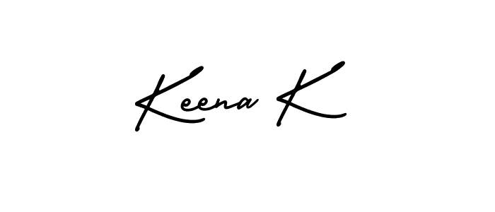 if you are searching for the best signature style for your name Keena K. so please give up your signature search. here we have designed multiple signature styles  using AmerikaSignatureDemo-Regular. Keena K signature style 3 images and pictures png
