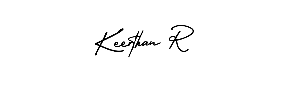 AmerikaSignatureDemo-Regular is a professional signature style that is perfect for those who want to add a touch of class to their signature. It is also a great choice for those who want to make their signature more unique. Get Keerthan R name to fancy signature for free. Keerthan R signature style 3 images and pictures png