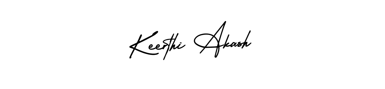 You should practise on your own different ways (AmerikaSignatureDemo-Regular) to write your name (Keerthi Akash) in signature. don't let someone else do it for you. Keerthi Akash signature style 3 images and pictures png